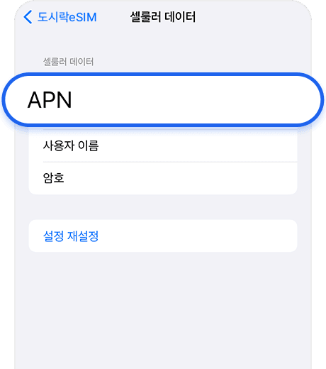 APN 입력