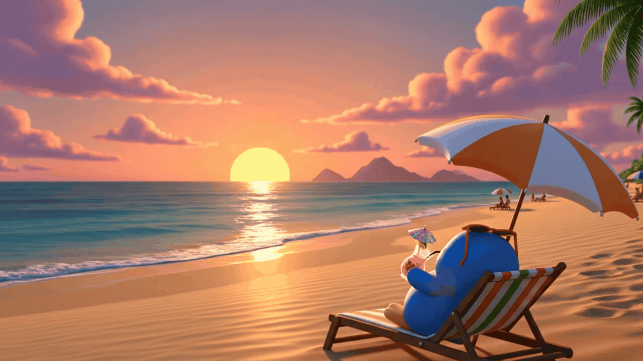 Beach sunset background